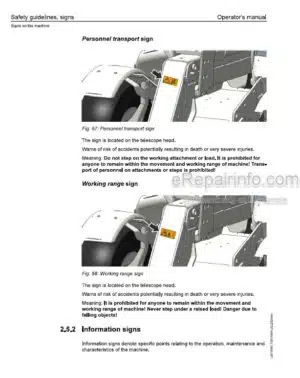 Photo 7 - Liebherr T33-10 3A 1695 Operators Manual Telescopic Handler 93517391 From SN 15615