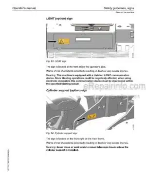 Photo 11 - Liebherr T55-7 3AS 1708 Operators Manual Telescopic Handler 93517492 From SN 16195