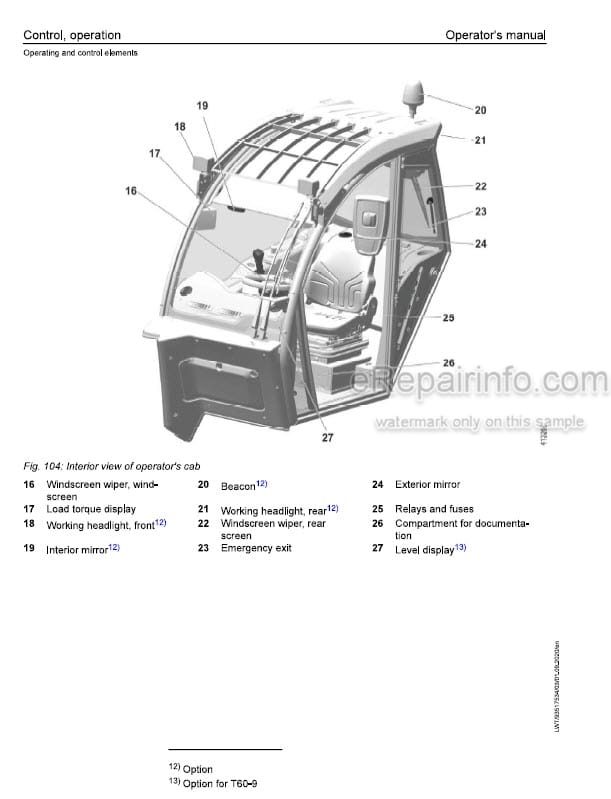 Photo 1 - Liebherr T60-9 1709 05S 3AS Operators Manual Telescopic Handler 93517534 From SN 20156