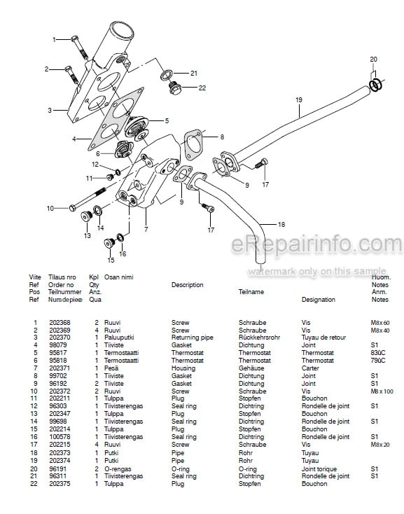 Photo 1 - Sisudiesel 645 Spare Parts Catalog Engine 20009A