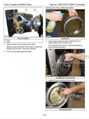 Photo 4 - Tigercat 1055C 1075C 1085C Service Manual Forwarder 44483AENG