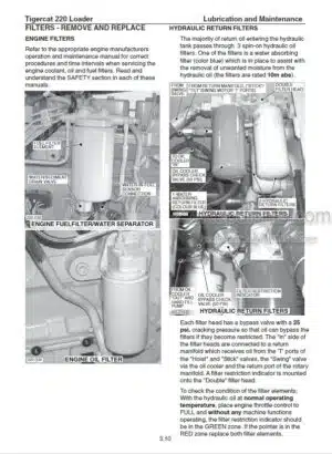 Photo 14 - Tigercat 220 Service Manual Loader 21319A