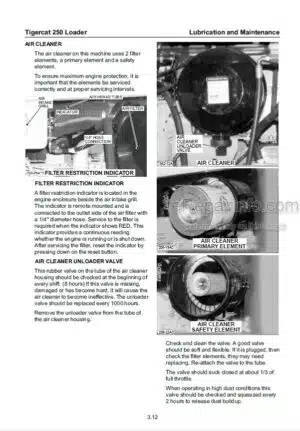 Photo 8 - Tigercat 250 Service Manual Loader 17382A