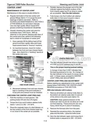 Photo 7 - Tigercat 726B Service Manual Feller Buncher 9229A