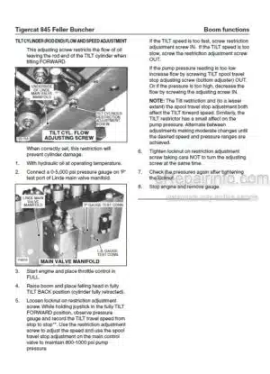 Photo 7 - Tigercat 830 Service Manual Feller Buncher 14212A