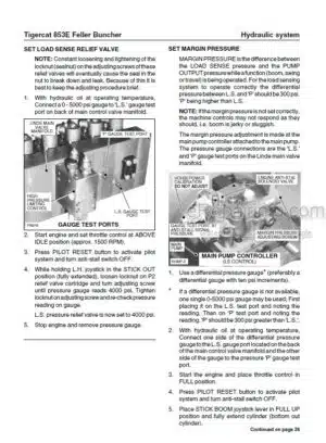 Photo 2 - Tigercat 853E Service Manual Feller Buncher 4639A