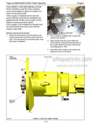 Photo 7 - Tigercat 860 870 L870 Service Manual Feller Buncher 9037A