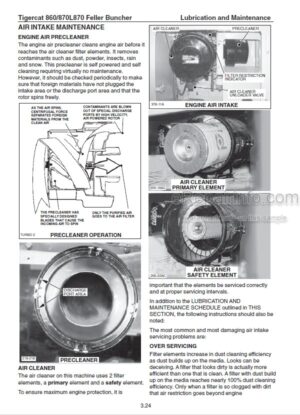 Photo 8 - Tigercat 860 870 L870 Service Manual Feller Buncher 9037A