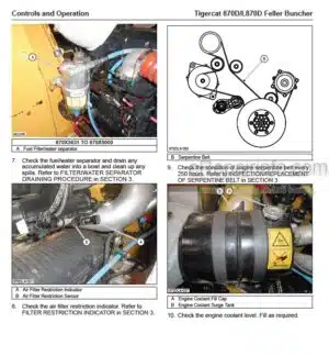 Photo 11 - Tigercat 870D L870D Service Manual Feller Buncher 60154AENG