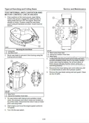 Photo 9 - Tigercat Operator And Service Manual Bunching And Felling Saw 59003A