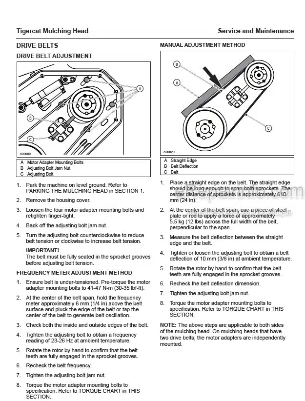 Photo 1 - Tigercat Operators And Service Manual Mulching Head 51394A