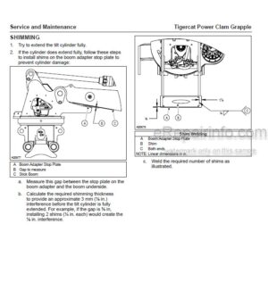 Photo 11 - Tigercat Service And Maintenance Manual Power Clam Grapple 61486AENG