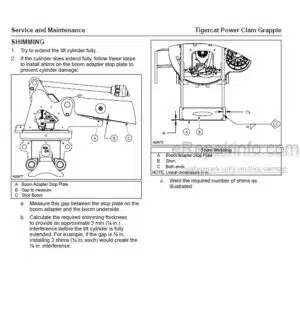 Photo 11 - Tigercat Service And Maintenance Manual Power Clam Grapple 61486AENG