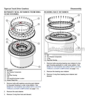 Photo 9 - Tigercat Service And Repair Manual Track Drive Gearbox 47735AENG