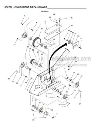 Photo 8 - Gehl 1330 Parts Manual Truck Mounted Scavenger Spreader 907534