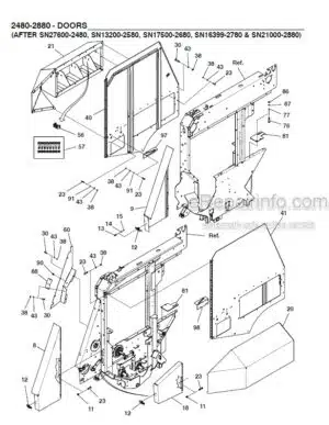 Photo 12 - Gehl 80 Series 2480 2580 2680 2780 2880 Parts Manual Variable Chamber Round Baler 909796 SN1