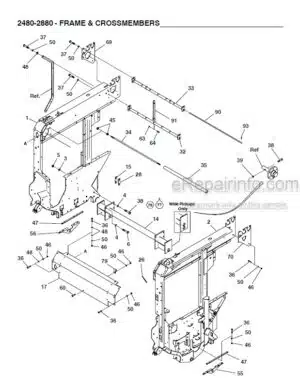 Photo 11 - Gehl 80 Series 2480 2580 2680 2780 2880 Parts Manual Variable Chamber Round Baler 918096 SN2