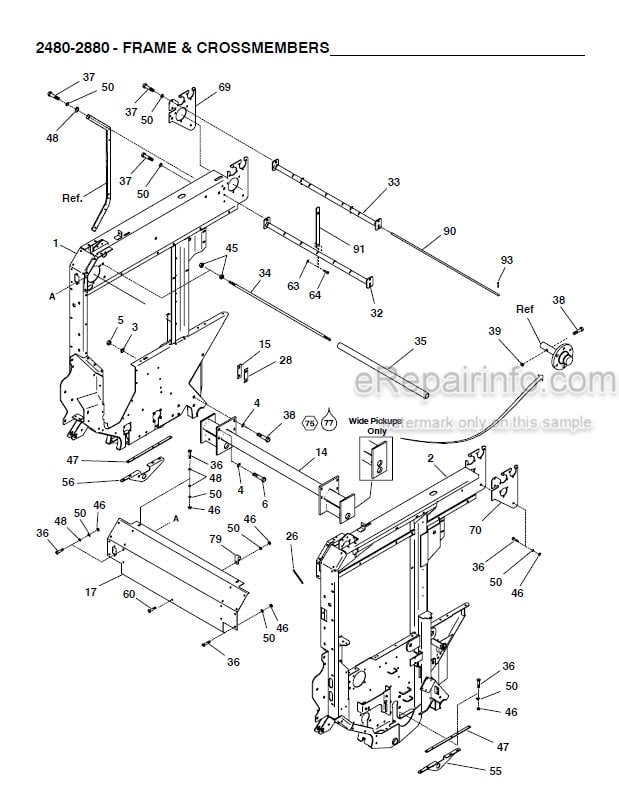 Photo 1 - Gehl 80 Series 2480 2580 2680 2780 2880 Parts Manual Variable Chamber Round Baler 918096 SN2
