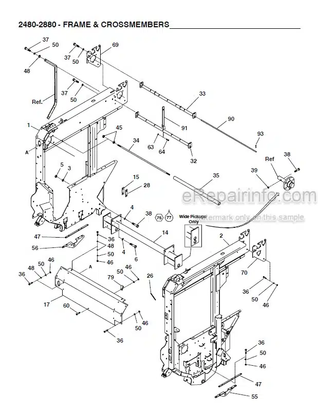 Photo 1 - Gehl 80 Series 2480 2580 2680 2780 2880 Parts Manual Variable Chamber Round Baler 918096 SN2
