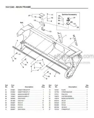 Photo 4 - Gehl HA1240 Parts Manual Hay Attachments 908142