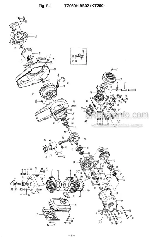 Photo 1 - Iseki A300F A400F A500F Parts Catalog Power Tiller 1300-098-096-00