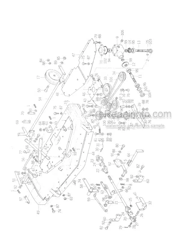 Photo 1 - Iseki RM110 Parts Catalog Rotary Mower Deck