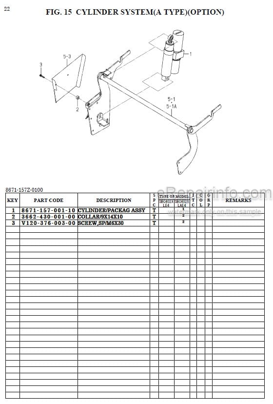 Photo 1 - Iseki SBC402X Parts Catalog Collector