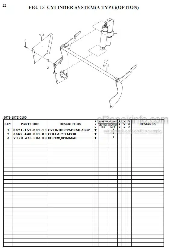 Photo 1 - Iseki SBC402X Parts Catalog Collector