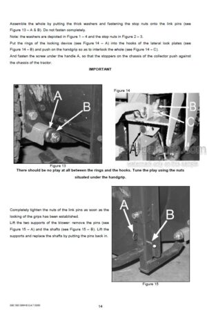 Photo 8 - Iseki SBC500GHW GLW Assembly Operating Service Safety Manual Grass Collector For Mower