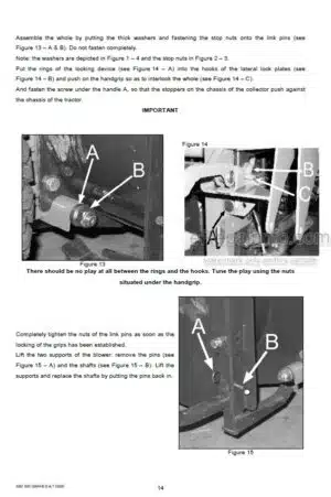 Photo 9 - Iseki SBC500GHW GLW Assembly Operating Service Safety Manual Grass Collector For Mower