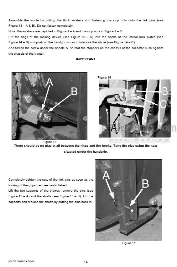 Photo 1 - Iseki SBC500GHW GLW Assembly Operating Service Safety Manual Grass Collector For Mower
