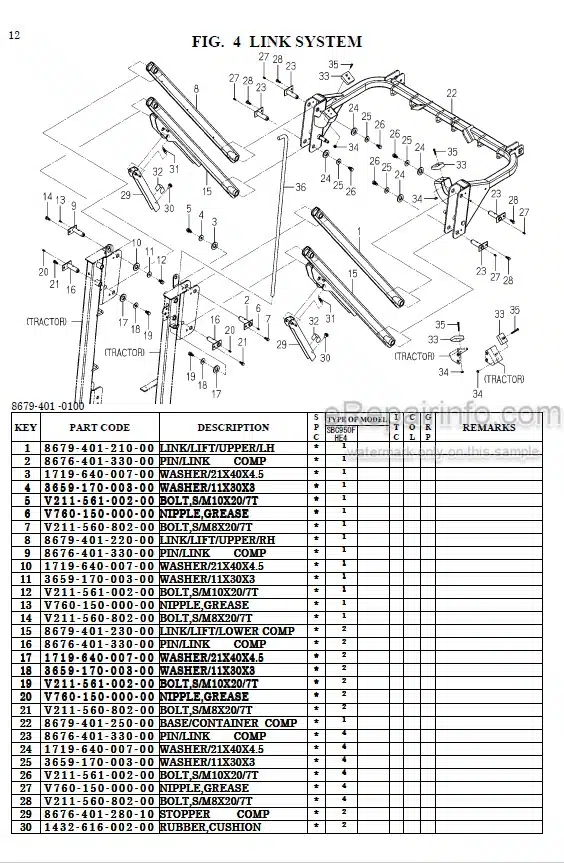 Photo 1 - Iseki SBC950F Parts Catalog Collector 8679-097-100-0A