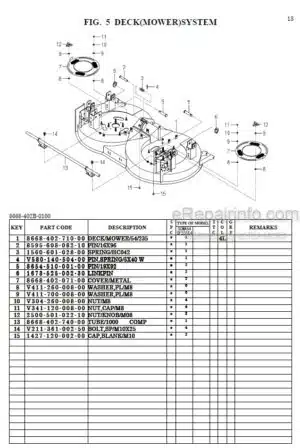 Photo 3 - Iseki SCMA54 Parts Catalog Mower Deck 8668-097-110-0A