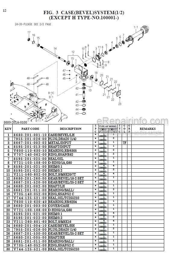Photo 1 - Iseki SCMB60 Parts Catalog Mower Deck