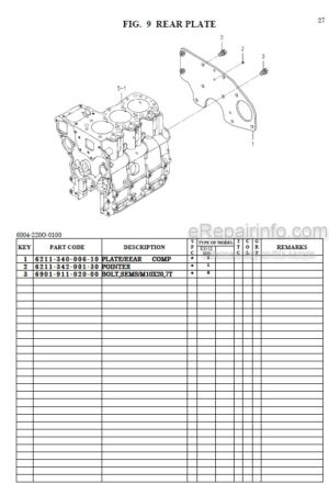 Photo 5 - Iseki SF225F SF237F Parts Catalog Riding Mower 1832-097-110-0A