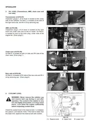 Photo 12 - Iseki SF224 SF235 SCMA54 SCMB60 SSM54 SBC950 Operators Manual Front Mower 1832-912-101-1B