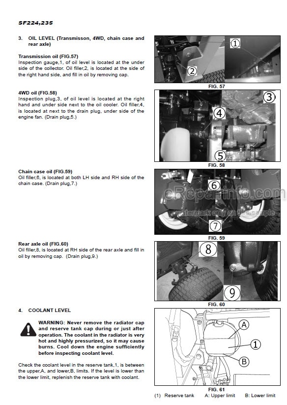 Photo 1 - Iseki SF224 SF235 SCMA54 SCMB60 SSM54 SBC950 Operators Manual Front Mower 1832-912-101-1B