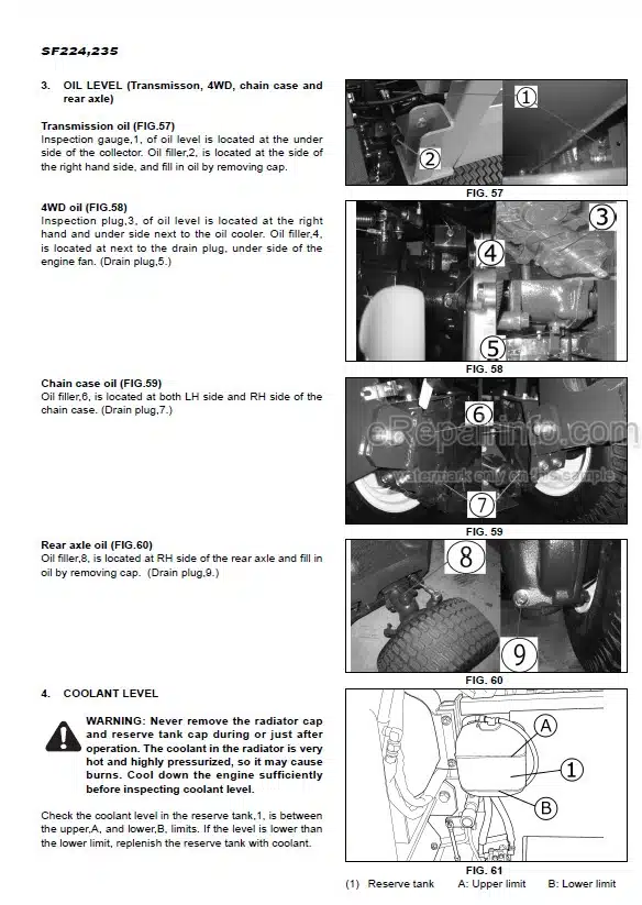 Photo 1 - Iseki SF224 SF235 SCMA54 SCMB60 SSM54 SBC950 Operators Manual Front Mower 1832-912-101-1B