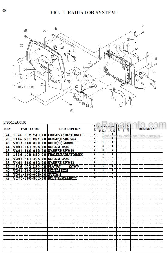 Photo 1 - Iseki SF303 SF333 Parts Catalog Mower