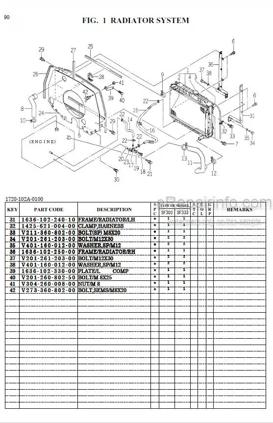 Photo 1 - Iseki SF303 SF333 Parts Catalog Mower