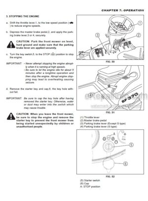 Photo 9 - Iseki SF310 SF370 Operators Manual Front Mower 1770-912-101-4I