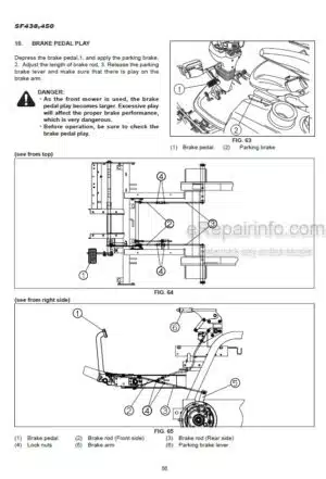 Photo 11 - Iseki SF438 SF450 SCMA54 SCMA60 SBC1300 Operators Manual Front Mower 1809-912-101-2C