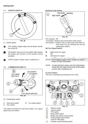 Photo 6 - Iseki SF438 SF450 SCMA54 SCMA60 SBC1300 Operators Manual Front Mower 1809-912-101-2C