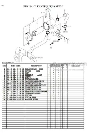 Photo 6 - Iseki SF438FH SF450FH Parts Catalog Riding Mower 1809-097-100-10