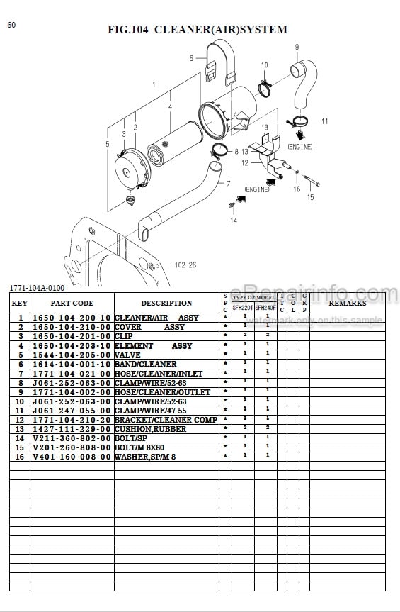 Photo 1 - Iseki SFH220 SFH240 Parts Catalog Mower