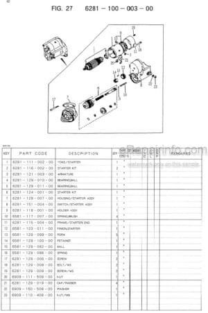 Photo 6 - Iseki SG13 Parts Catalog Lawn And Garden Tractor 1593-098-100-00