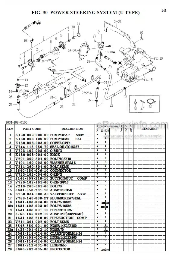 Photo 1 - Iseki SG173H Parts Catalog Lawn And Garden Tractor 1631-097-100-10