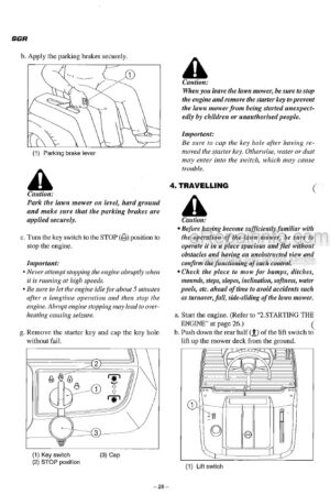 Photo 2 - Iseki SGR17 SGR19 SGR22 Operators Manual Mower