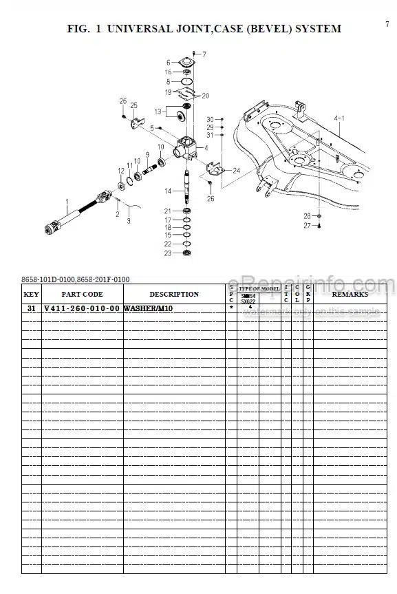 Photo 1 - Iseki SMM54 Parts Catalog Mower Deck