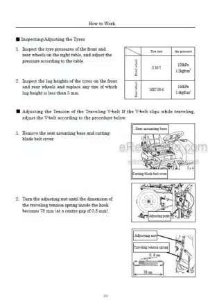 Photo 2 - Iseki SRA800 Operation Manual Ride-On Bush Cutter 9067-394-401-10